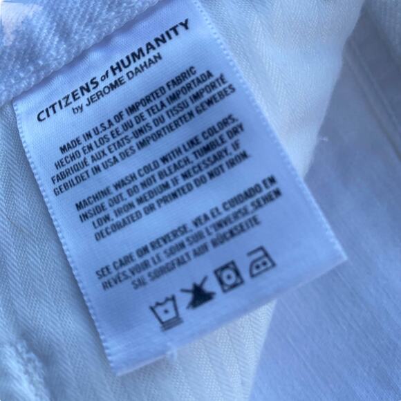 New Citizens of Humanity Daria Stark White Cutoff Jean Denim Mini Skirt Size 29 - Picture 8 of 15